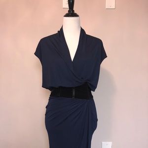 NWT HAUTE HIPPIE Lapis Blue Jersey Dress SZ S